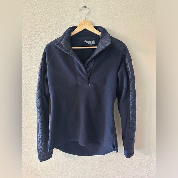 Athleta Navy Vortex Fleece and Quilted Winter 1/4 Zip Size Small - Picture 1 of 7